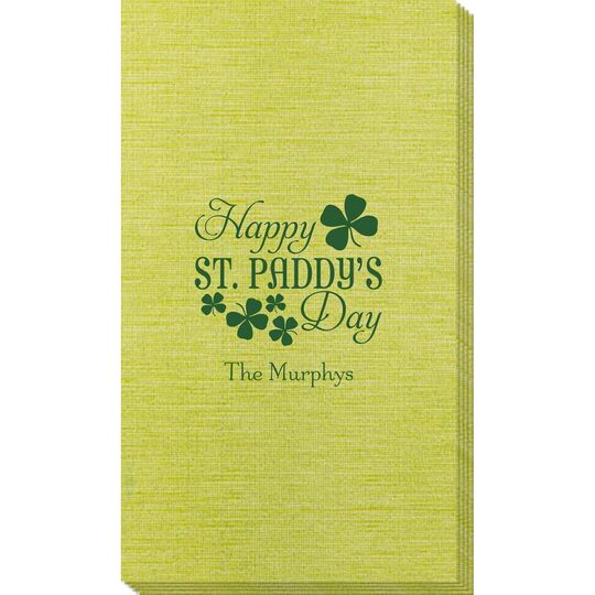 Happy St. Paddy's Day Bamboo Luxe Guest Towels